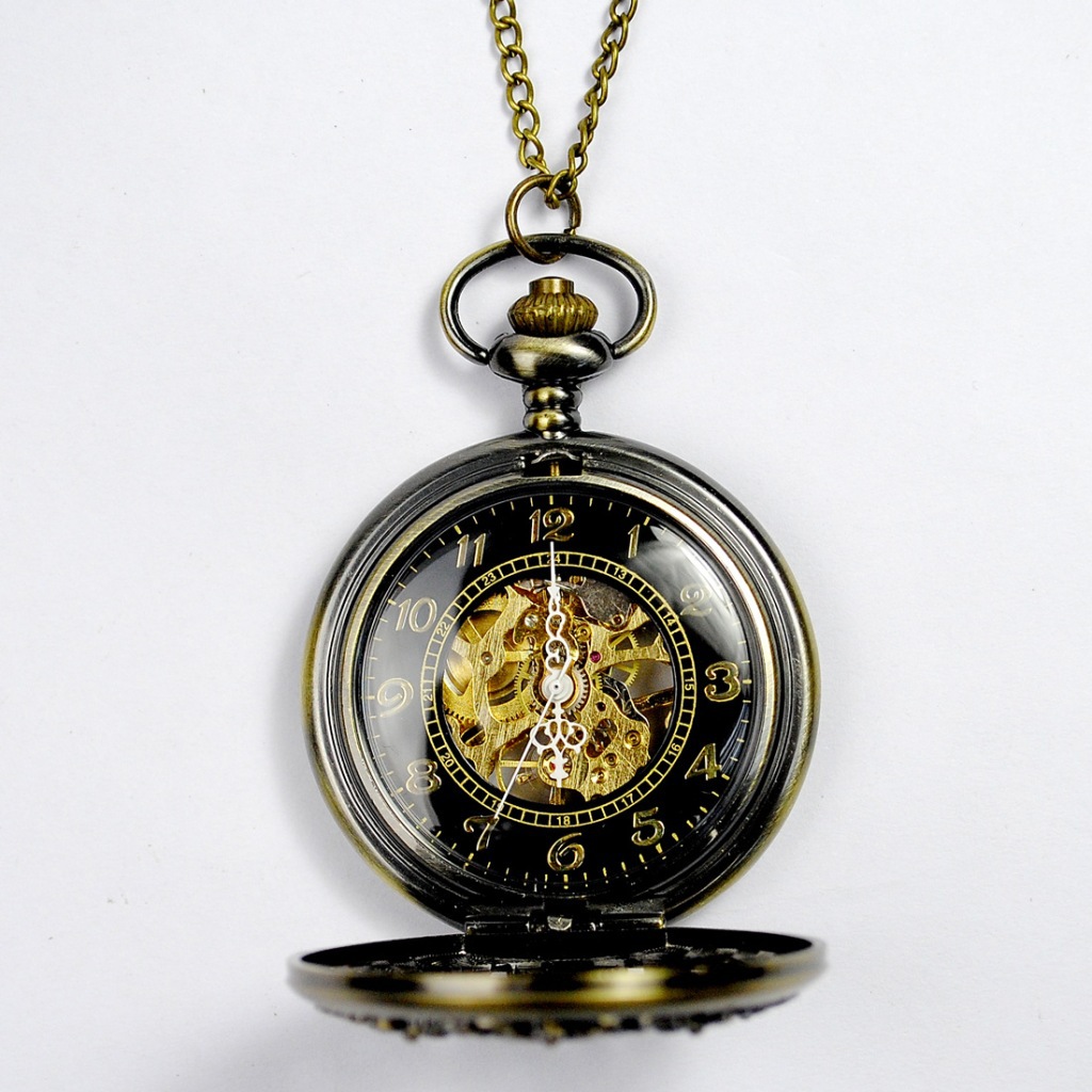 新款潮流8朵金花复古机械怀表 精致工艺，引领复古时尚